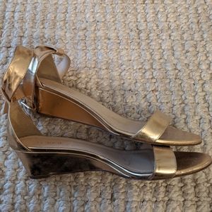 J. Crew 9.5 Gold Sandals